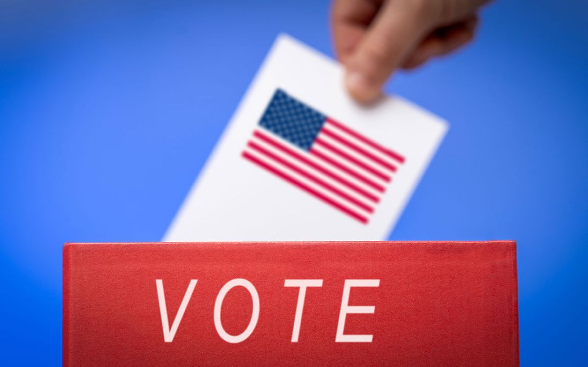 Ballot box vote sign
